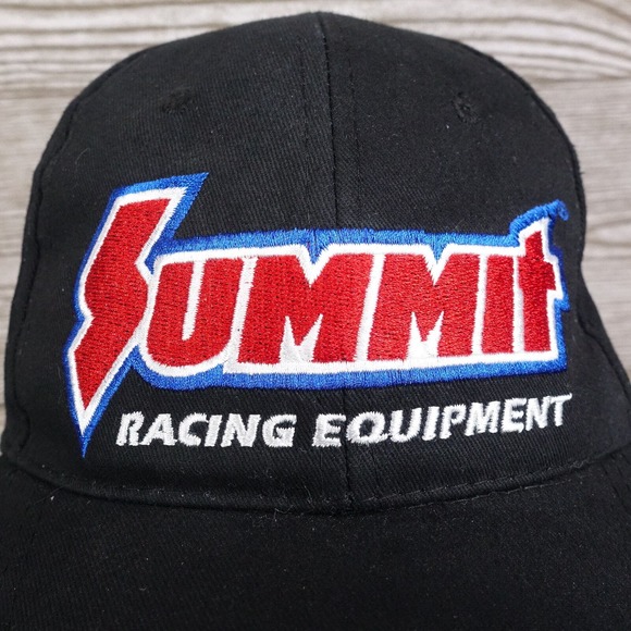 SUMMIT RACING EQUIPMENT LOGO BLACK ADJUSTABLE BASEBALL HAT CAP - Picture 2 of 10